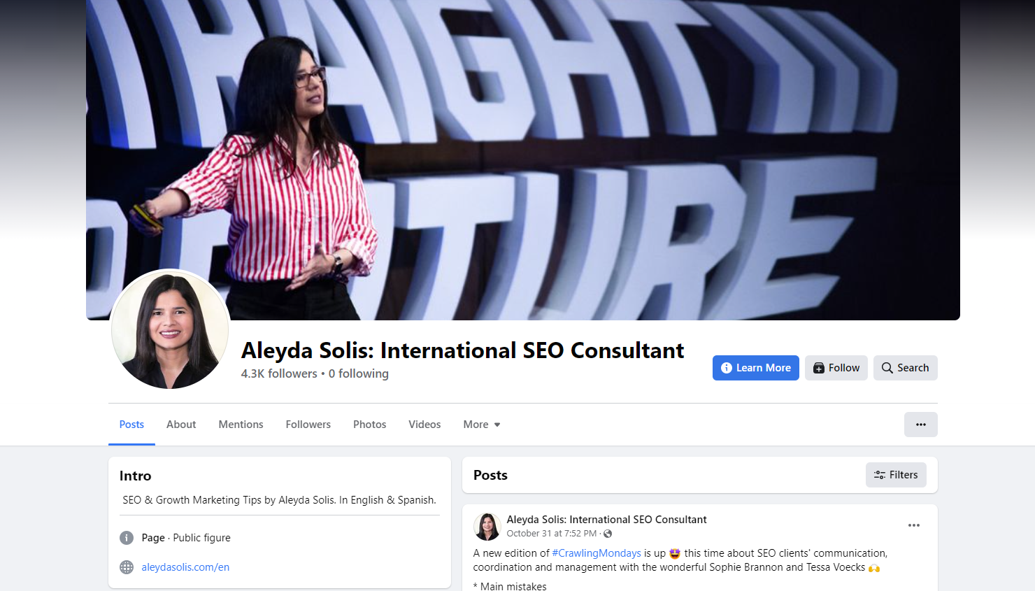 Aleyda Solis Facebook Profile