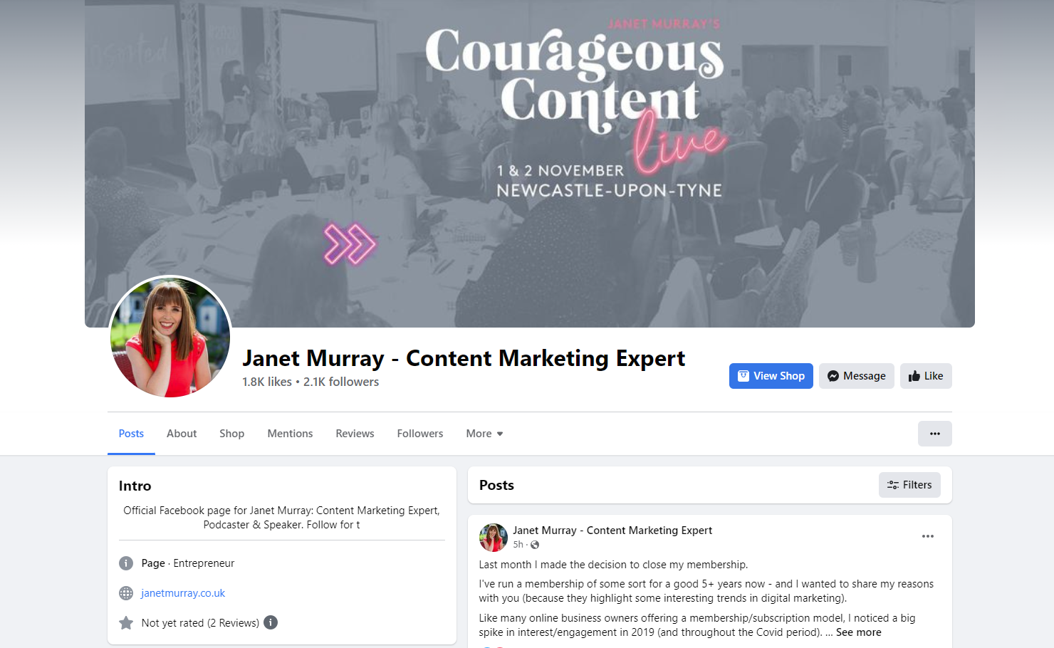 Janet Murray's Facebook Profile
