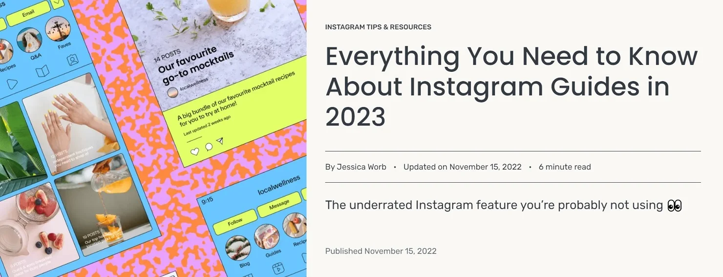 Later's Page on Instagram Guides