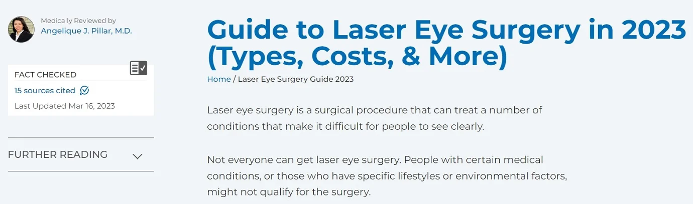 The NVISION's Guide to Laser Eye Surgery
