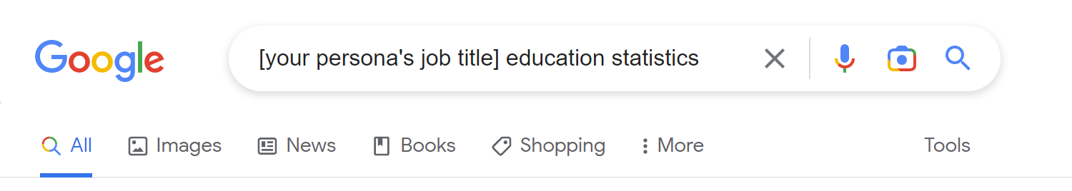 Education Statistics Search Query