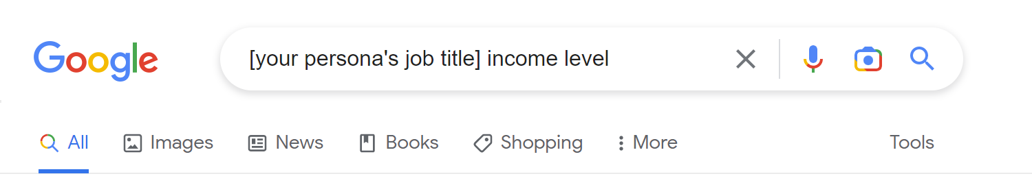 Income Level Search Query
