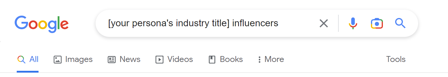 Influencers Search Query