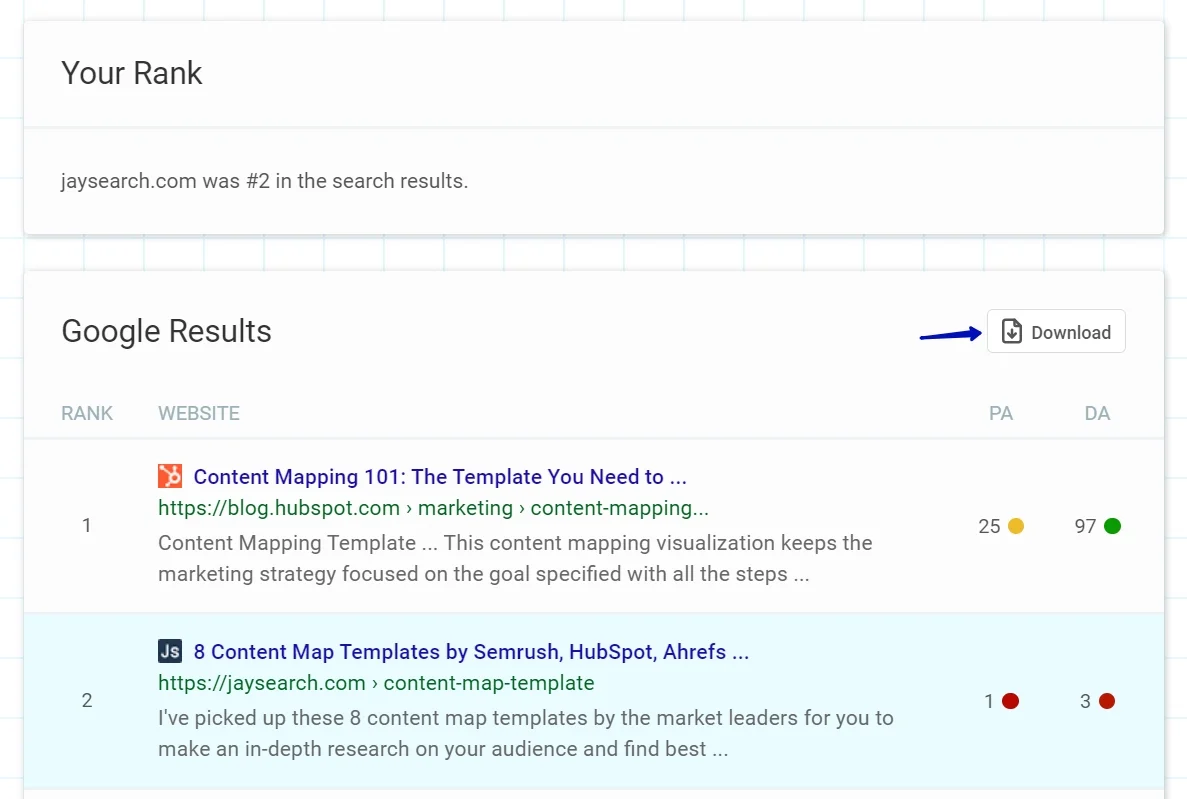 The service will give you the top 100 search results